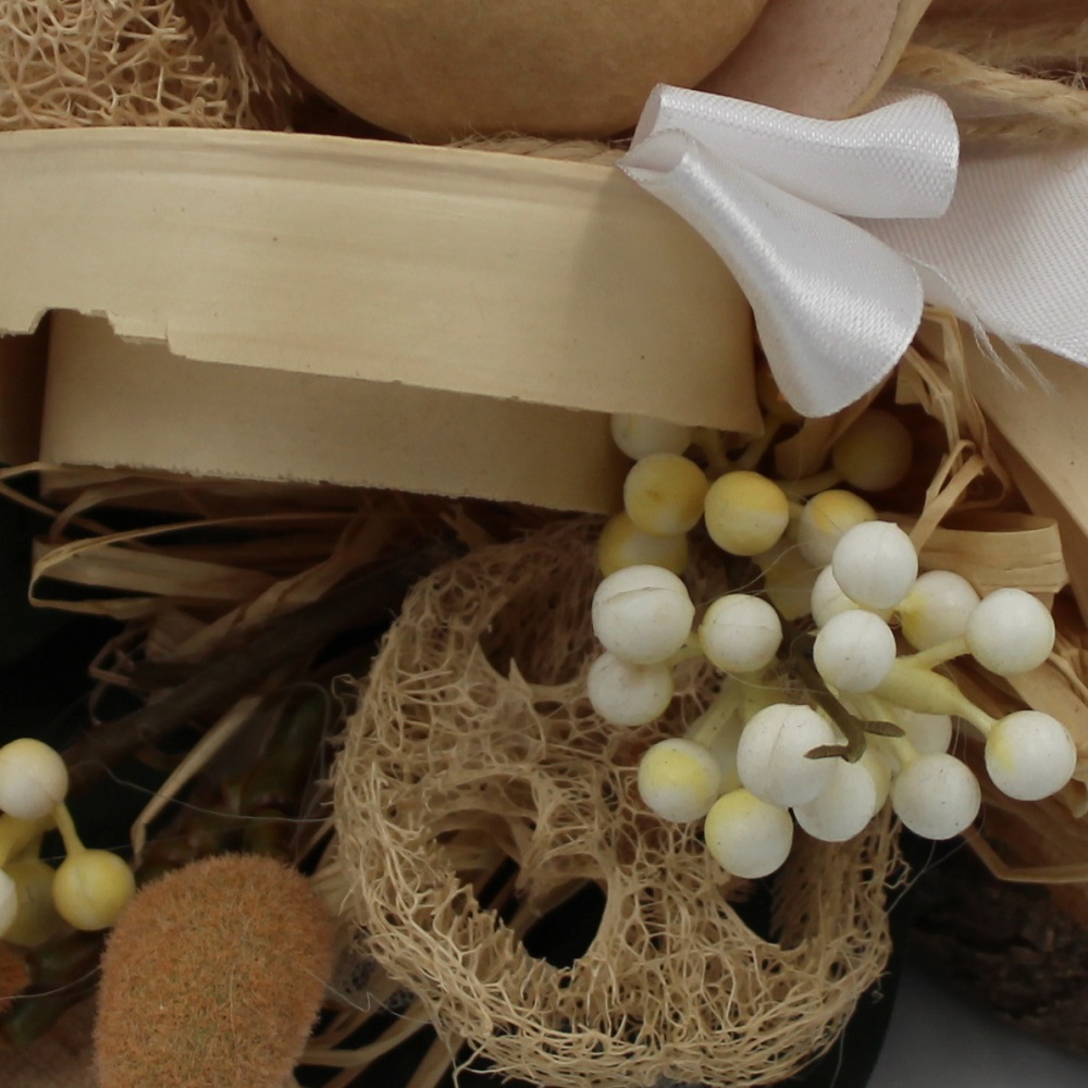 Centrotavola natura morta legno autunnale dettaglio