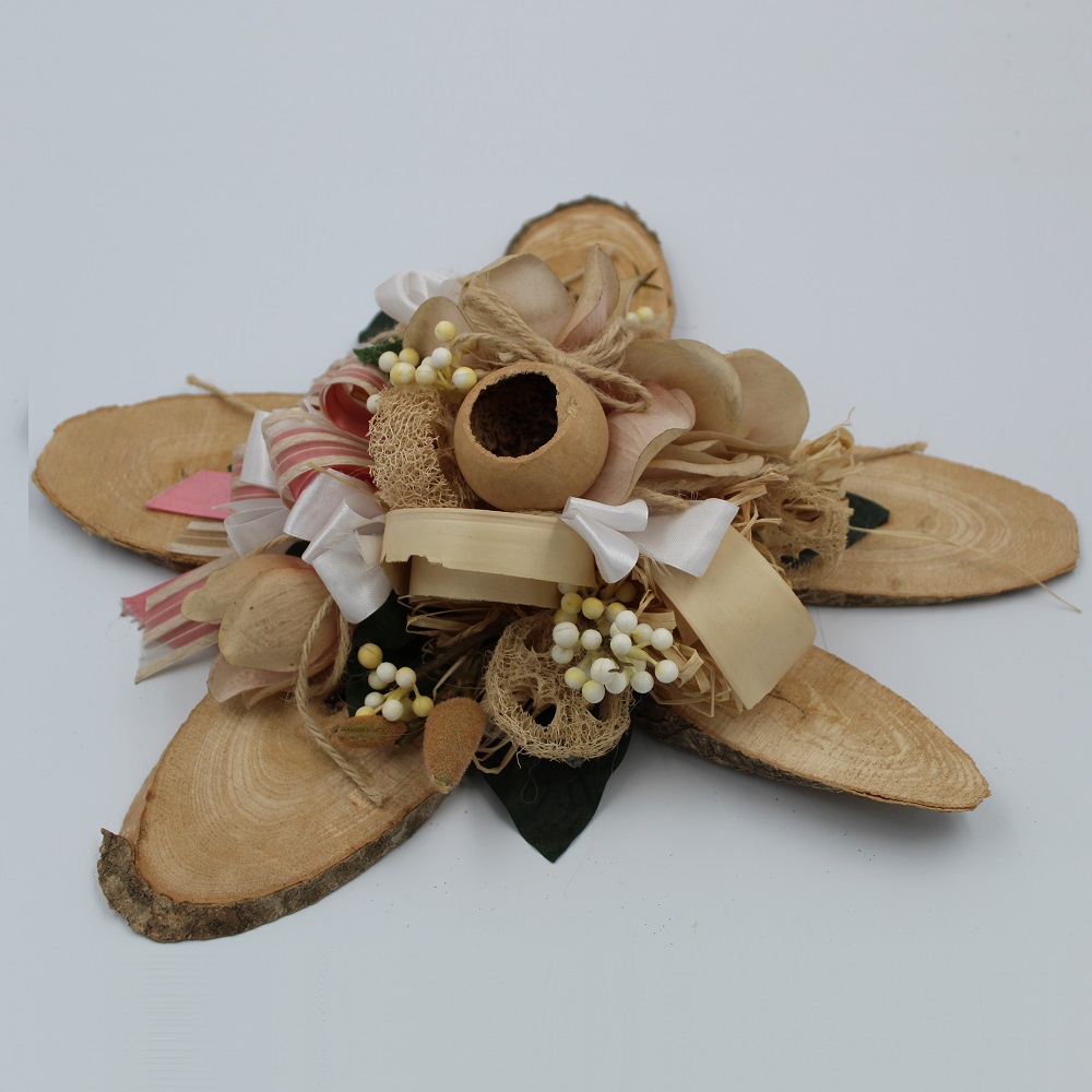 Centrotavola natura morta legno autunnale