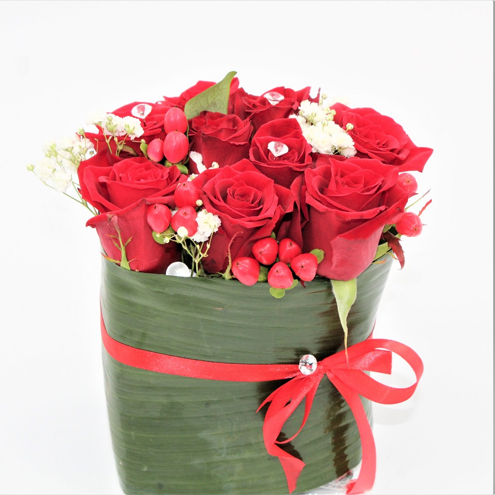 Sacchetto di rose da vicino