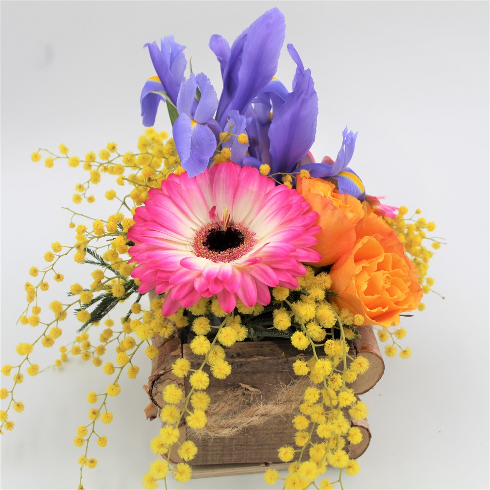 Caspò in legno di Fiori Misti laterale