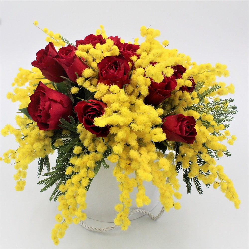 Boxe di Rose e Mimosa dettaglio