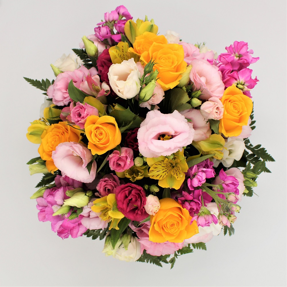 Recipiente in Legno di fiori Misti alto