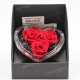 Rose Rosse Stabilizzate in Cuore di Vetro