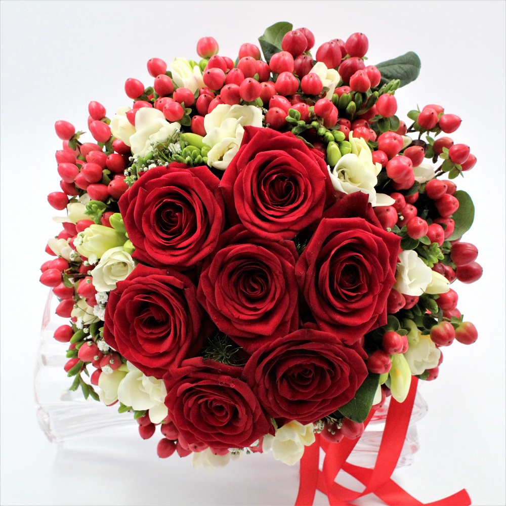 Bouquet Rose e Ipericum Dett zoom