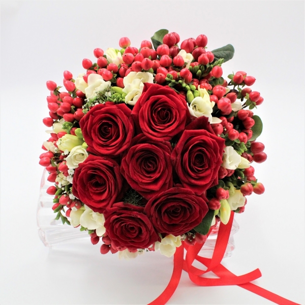 Bouquet Rose e Ipericum Dettaglio sx