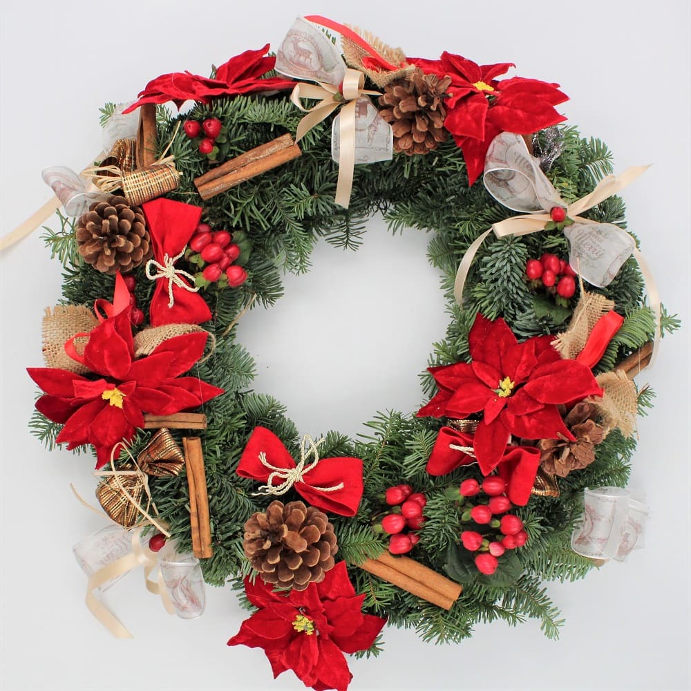 Ghirlanda Natalizia Rossa Alto