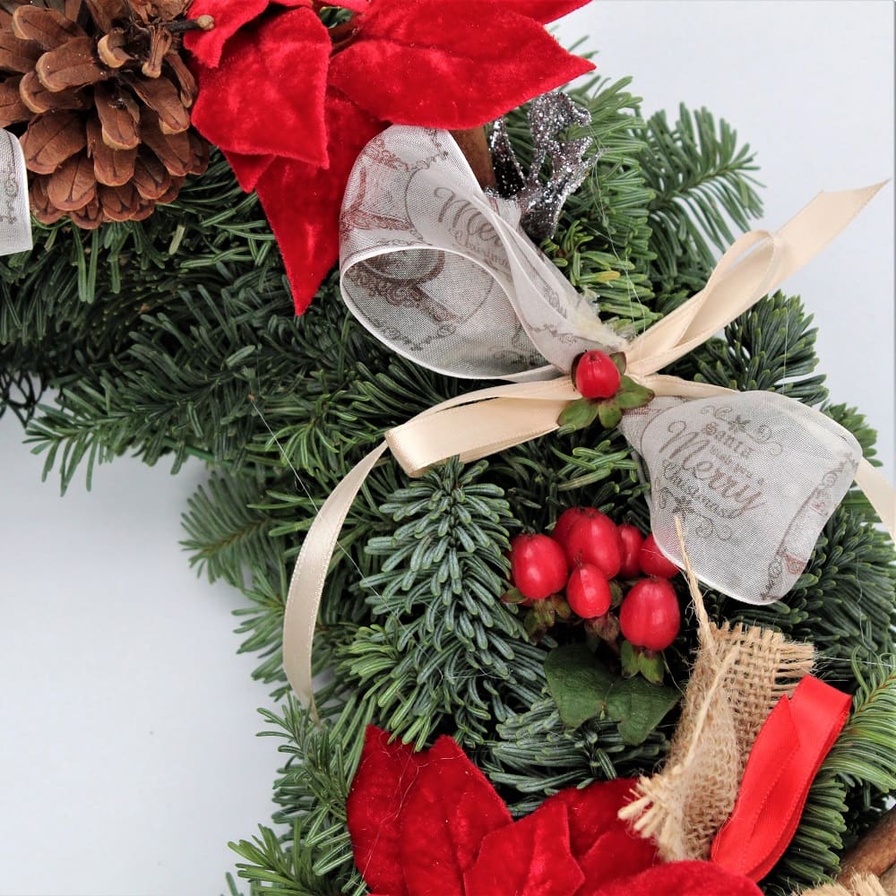 Ghirlanda Natalizia Rossa Dett nastro