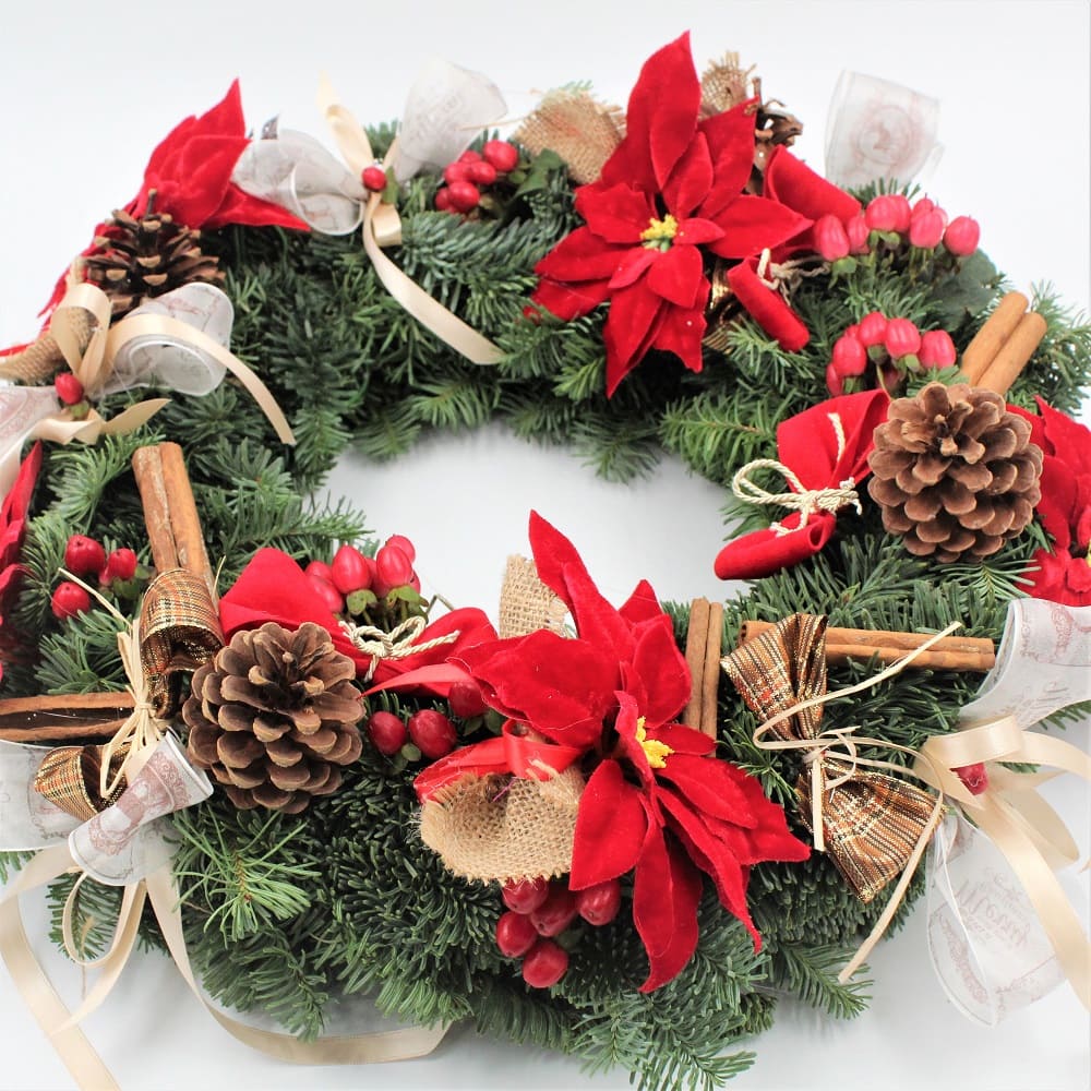 Ghirlanda Natalizia Rossa Dettagli