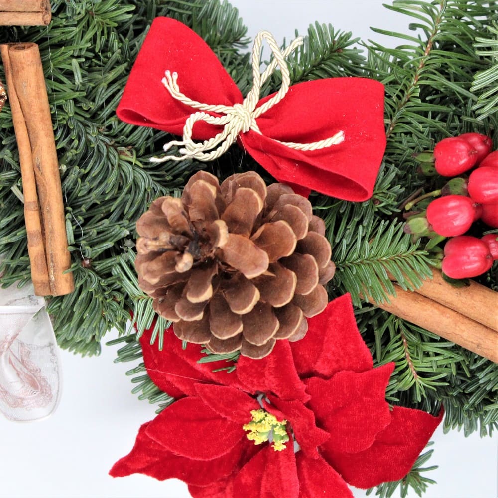 Ghirlanda Natalizia Rossa Dettaglio Fiore